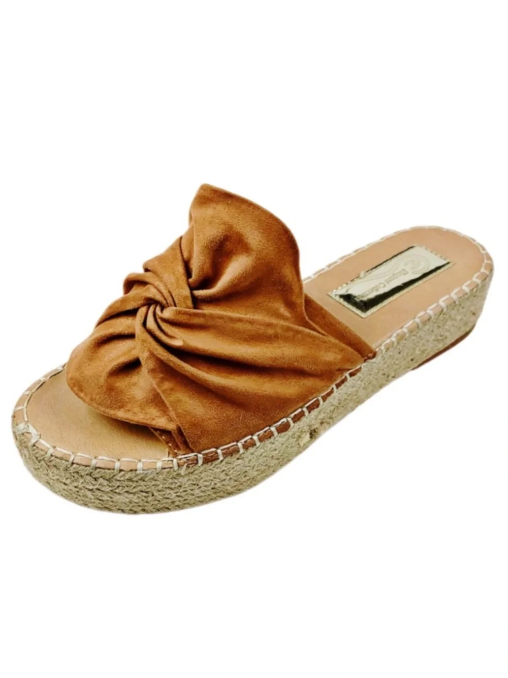 Elegant Collection Amber Faux Suede Espadrilles Size 8.5